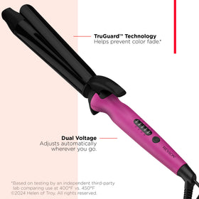 REVLON Easy Heat curling iron dual voltage feature