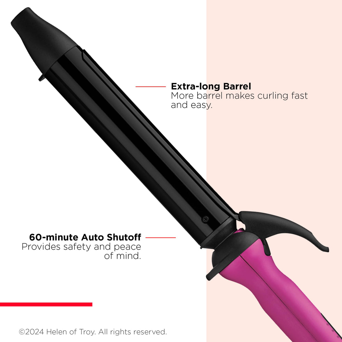 REVLON Easy Heat curling iron with preset temperature settings