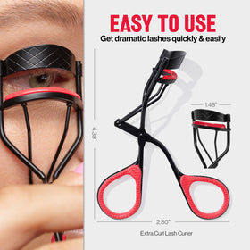 REVLON Extra Curl Eyelash Curler displayed on vanity