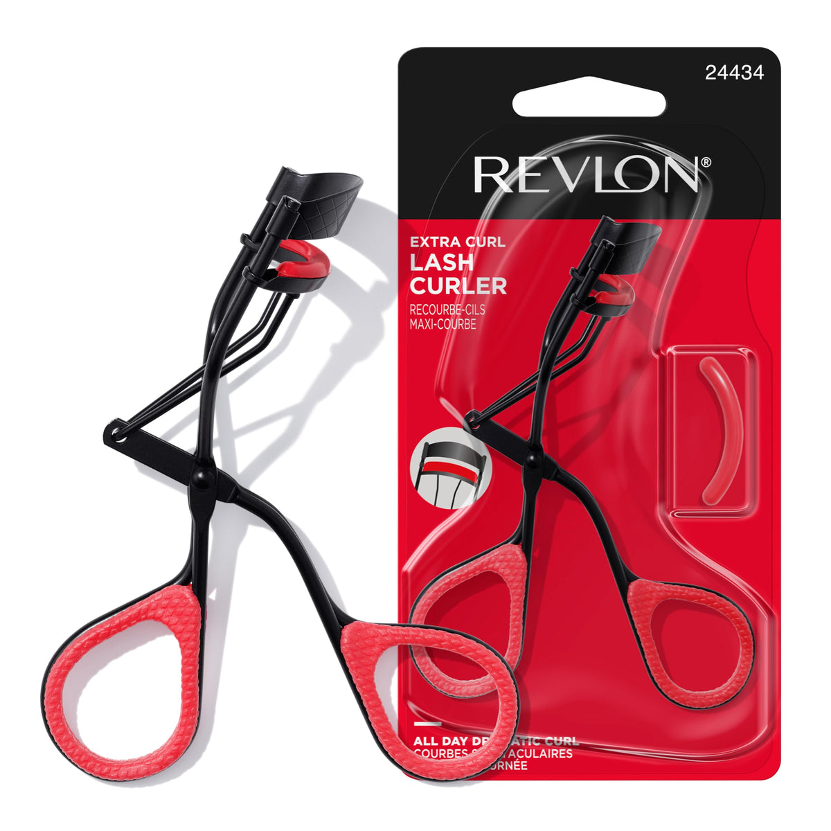REVLON Extra Curl Eyelash Curler front view in black