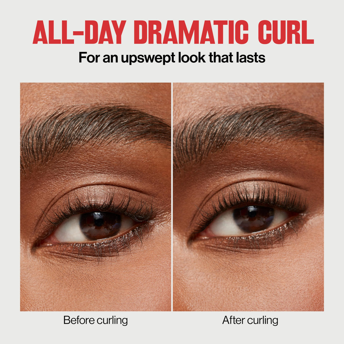 REVLON Extra Curl Eyelash Curler in use on eyelashes