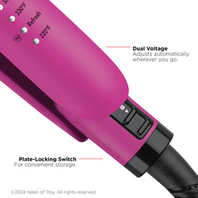 REVLON Flat Iron displaying temperature settings