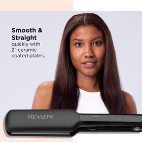 REVLON Flat Iron showing ceramic coating detail