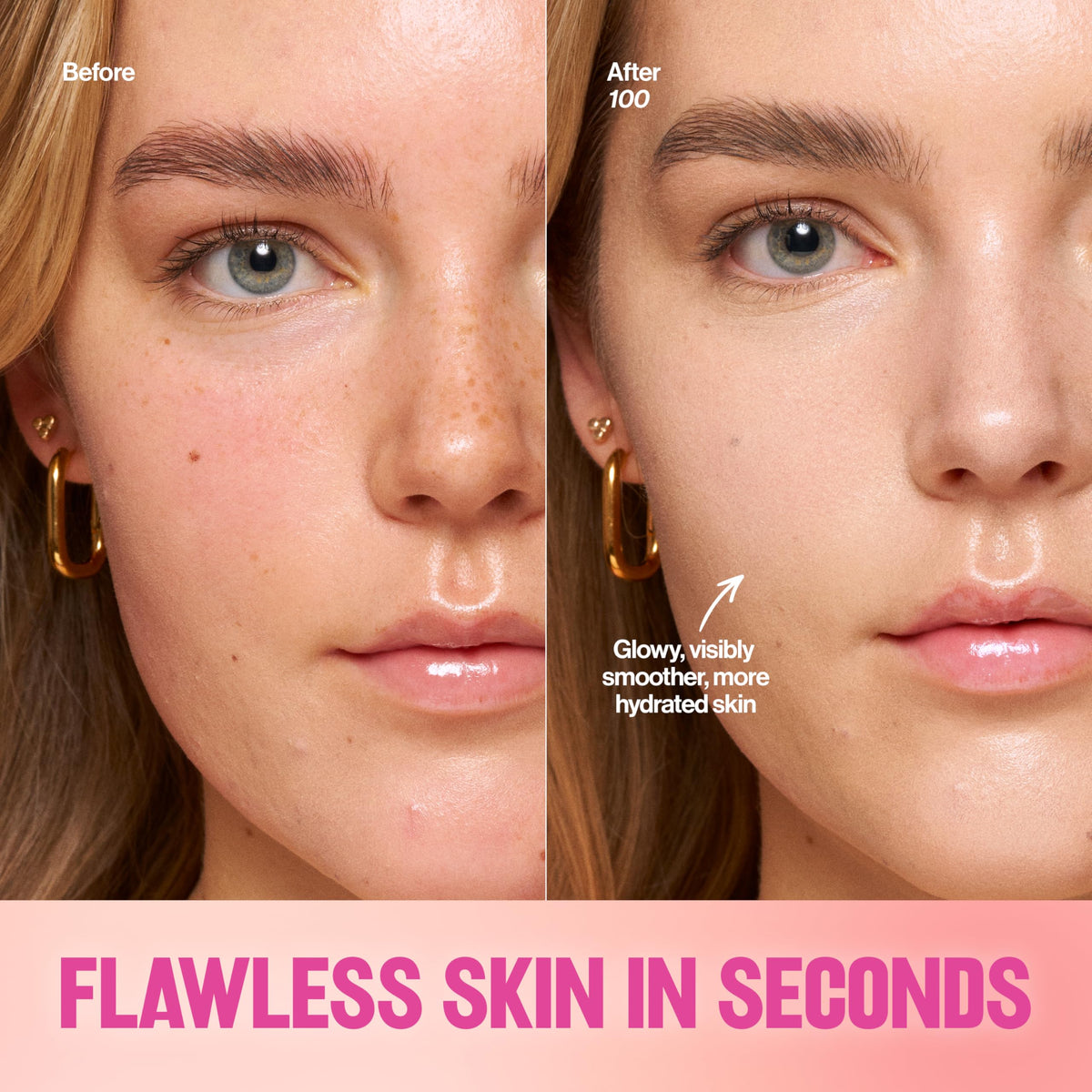 REVLON Glimmer Tinted Moisturizer Stick 100 Fair application process