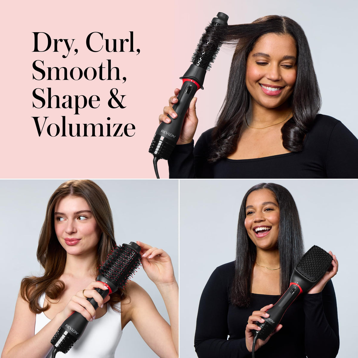 REVLON Multi-Styler Blow Dryer Brush in use