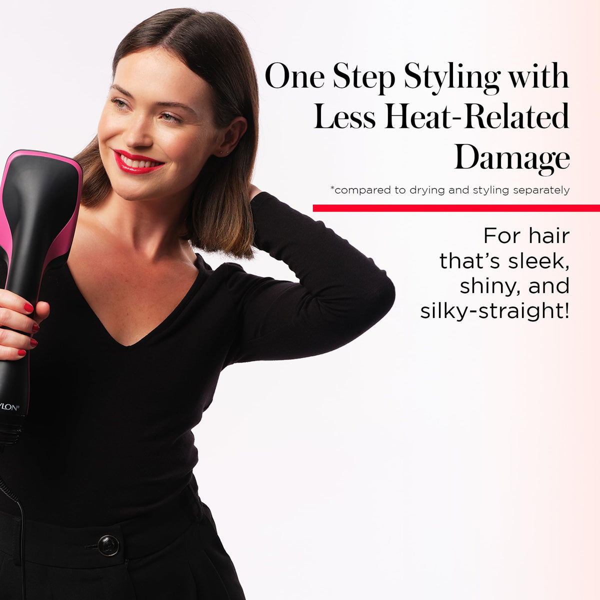 REVLON One-Step Hair Dryer and Styler close-up of bristles