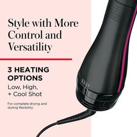 REVLON One-Step Hair Dryer and Styler heat settings
