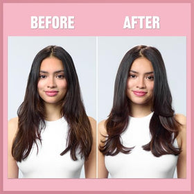 REVLON One-Step Volumizer in use on hair, showing volume