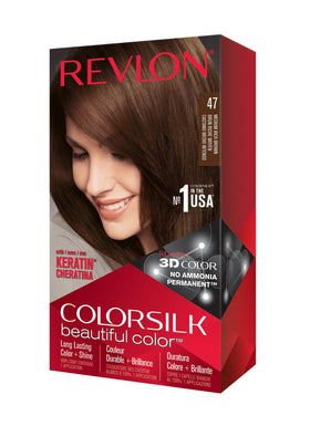 REVLON Permanent Hair Color 47 Medium Rich Brown packaging front view