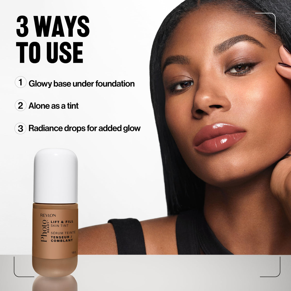 REVLON PhotoReady Lift + Fill Skin Tint 140 Medium shade comparison