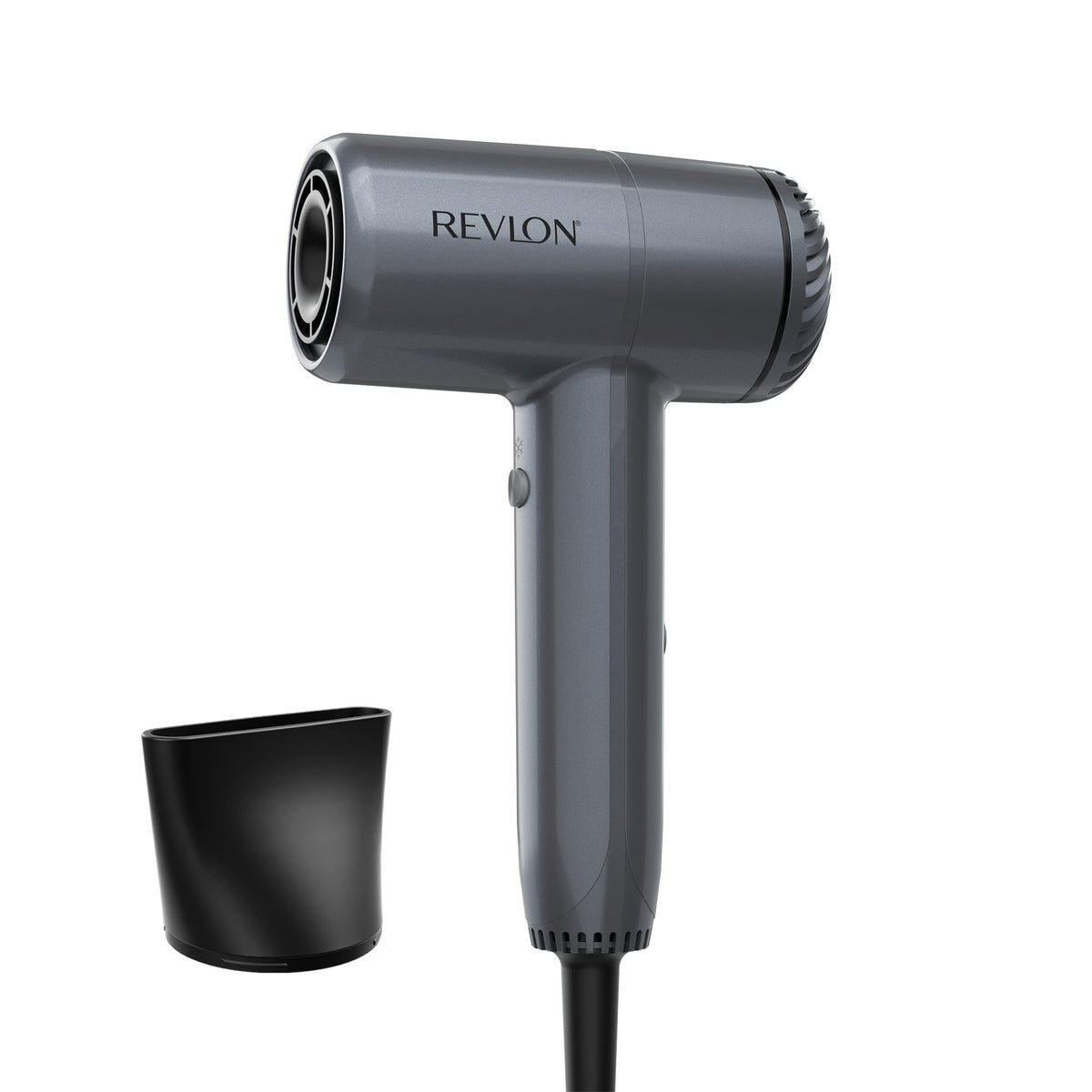 REVLON PowerMove Hair Dryer front view with concentrator attachment