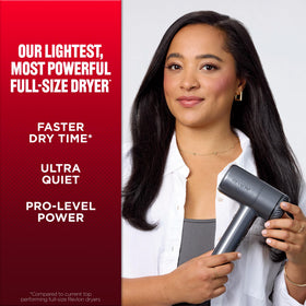 REVLON PowerMove Hair Dryer side view showing control settings