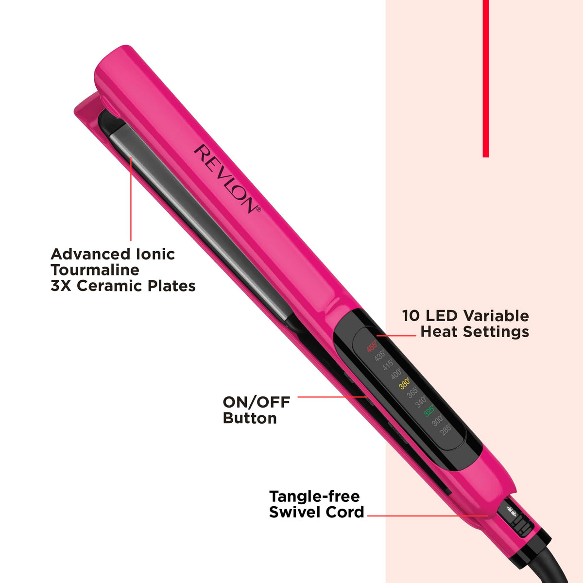 REVLON Smooth Brilliance Ceramic Hair Flat Iron packaging