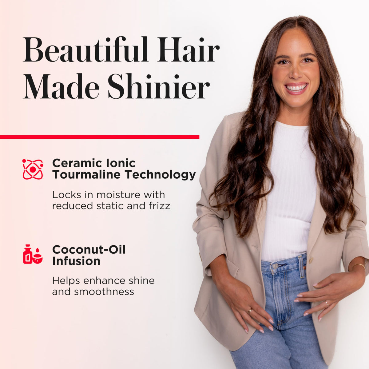 REVLON SmoothStay curling iron back view with temperature settings