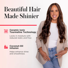 REVLON SmoothStay curling iron back view with temperature settings