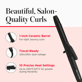 REVLON SmoothStay Curling Iron packaging with product details