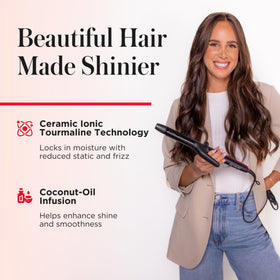 REVLON SmoothStay Curling Iron side view with temperature settings