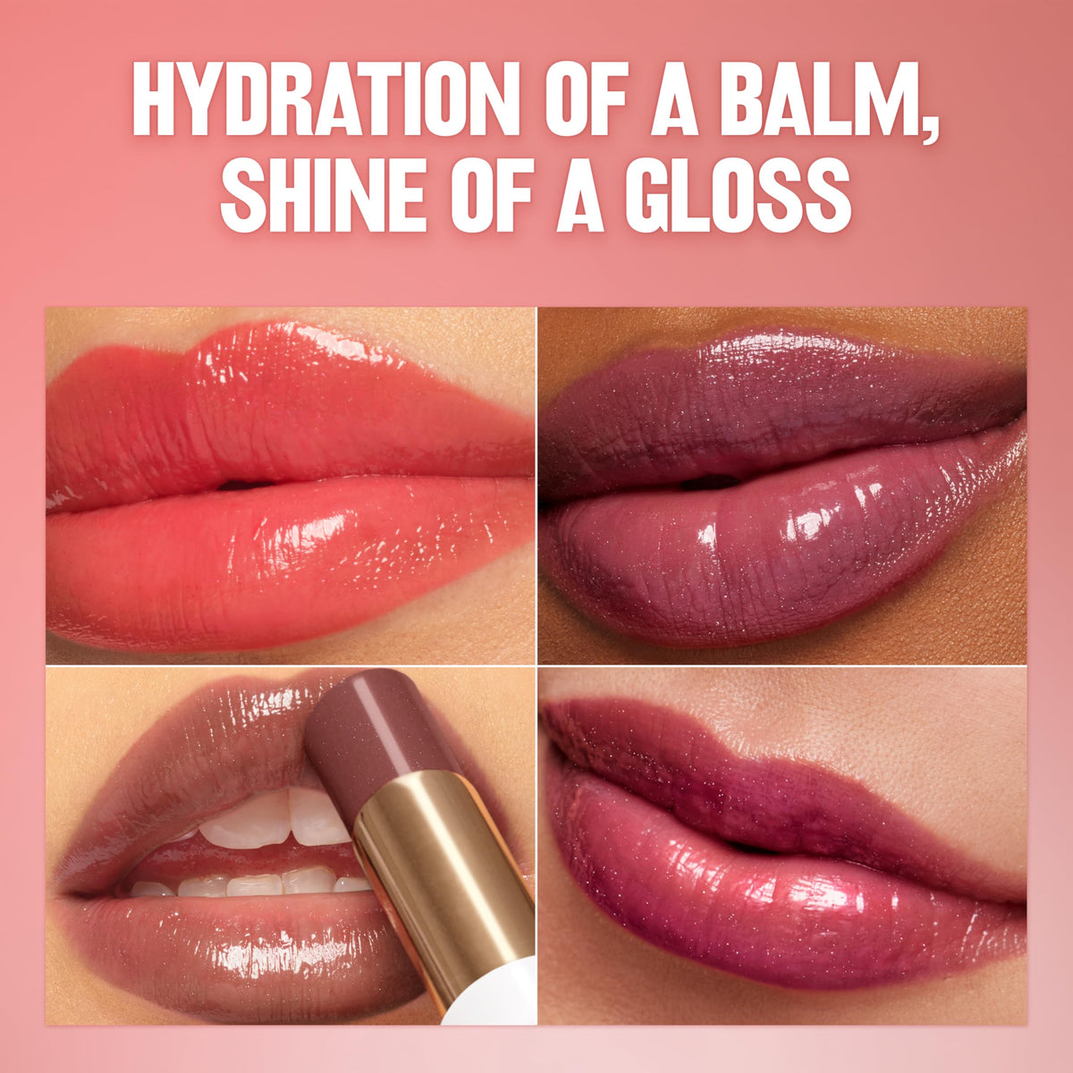 REVLON Super Lustrous Glass Shine Balm Luminous Lilac with other shades