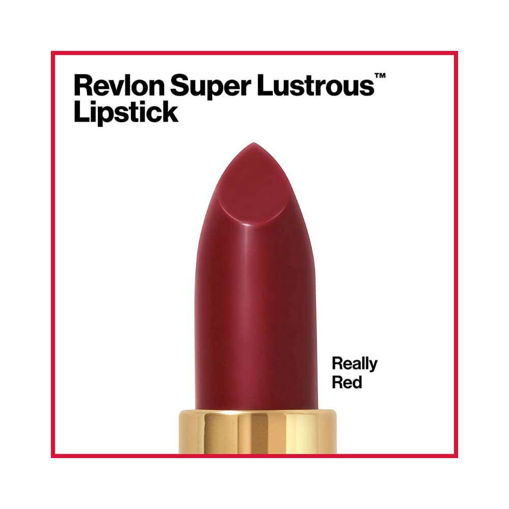 REVLON Super Lustrous Lipstick Really Red with other lipstick shades