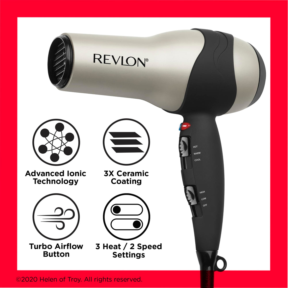 REVLON Turbo Hair Dryer ceramic coating detail