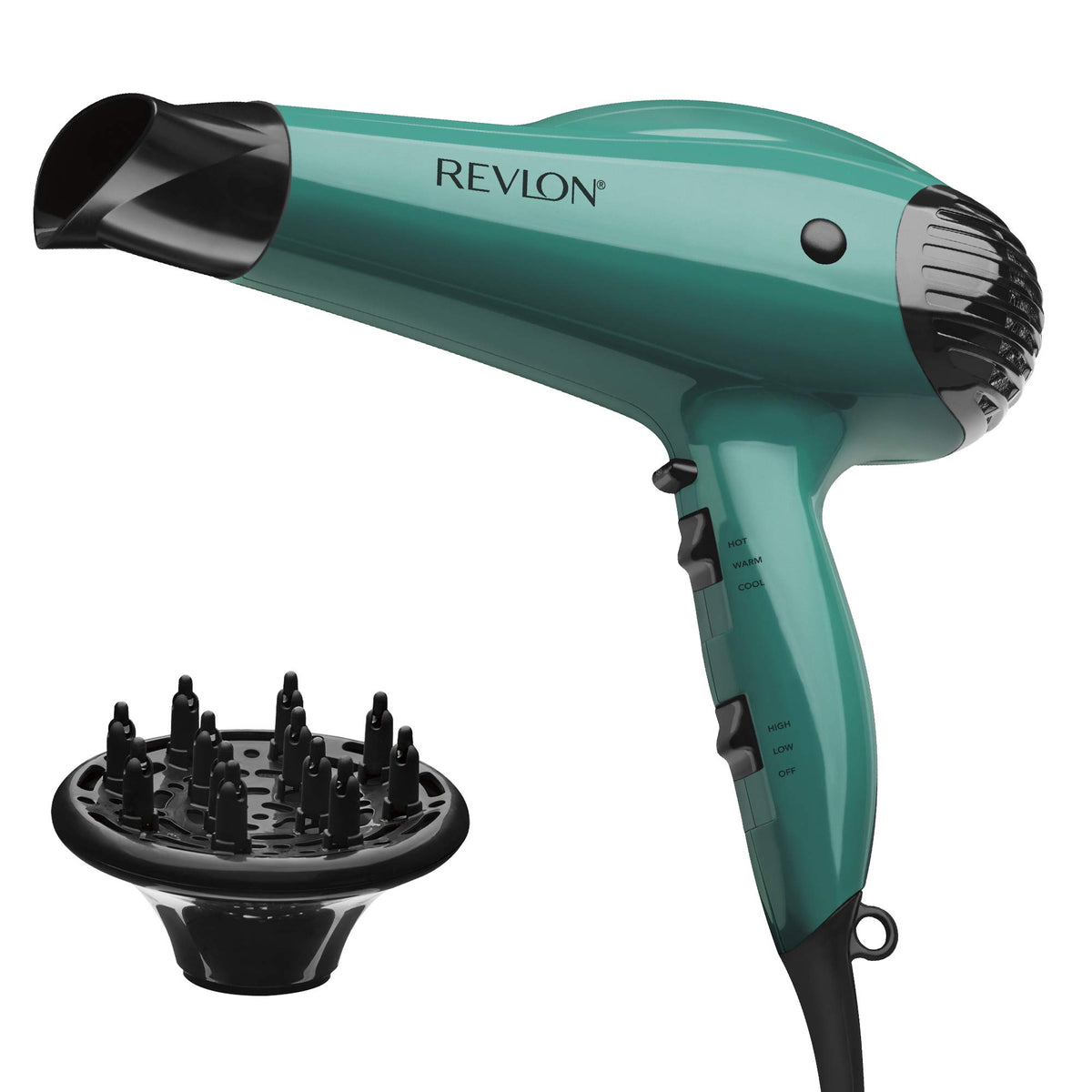 REVLON Volume support Hair Dryer front view in green