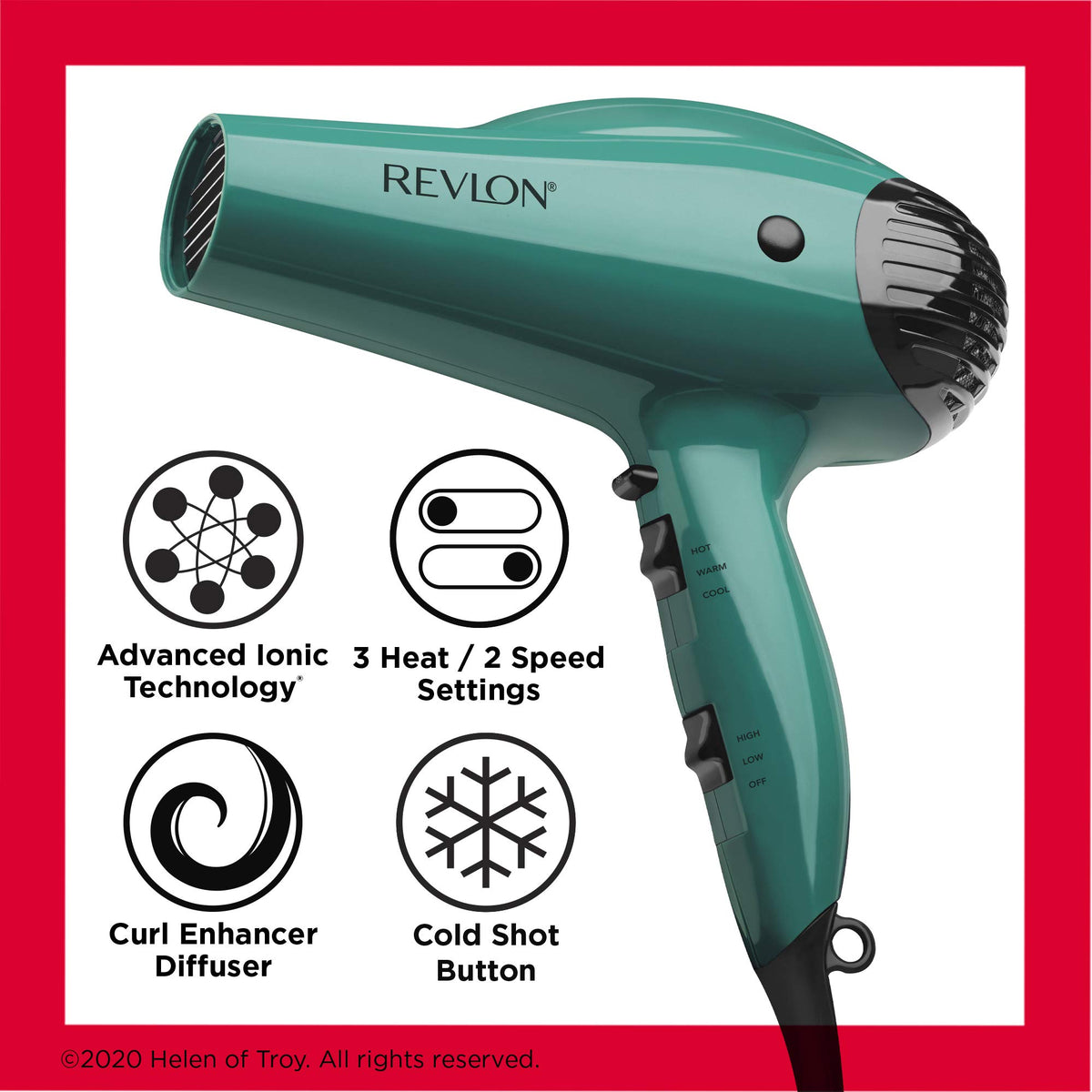 REVLON Volume support Hair Dryer with smoothing concentrator attachment