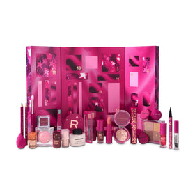 Revolution Beauty Advent Calendar front view with 24 makeup products