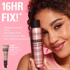 Revolution Beauty Superfix Misting Spray side view showing nozzle
