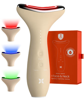 REVOMADIC REVO Genie Facial Massager front view with LED lights