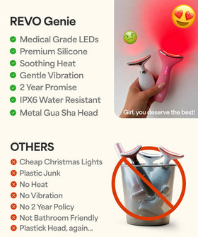 REVOMADIC REVO Genie Facial Massager in use on neck