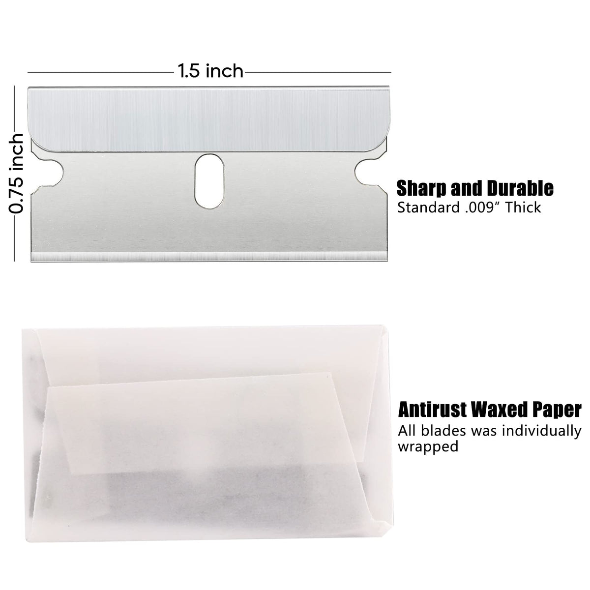 REXBETI razor blades in use on glass