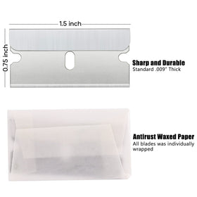 REXBETI razor blades in use on glass