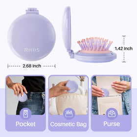 RHOS hair brush showing soft nylon bristles