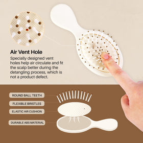 RHOS Mini Hair Brush demonstrating ergonomic handle