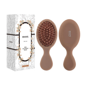 RHOS Mini Hair Brush front view in mocha colour