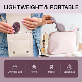 RHOS Mini Hair Brush in a purse for easy travel