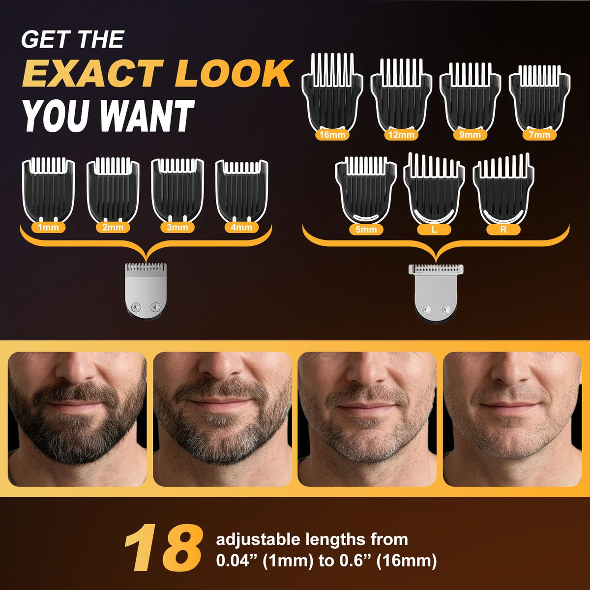 RICAF Waterproof Beard Trimmer under running water