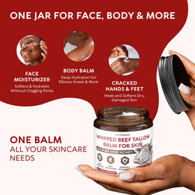 RICHGRAND Beef Tallow Balm on a bathroom counter