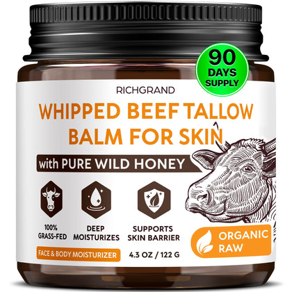 RICHGRAND Beef Tallow Whipped Balm 240g front view