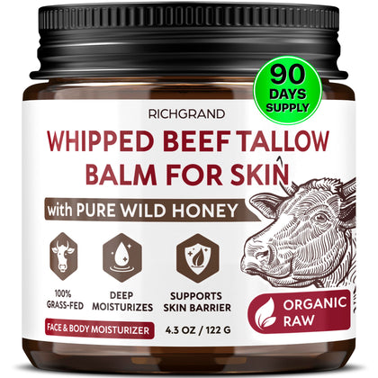 RICHGRAND Beef Tallow Whipped Balm front view with packaging