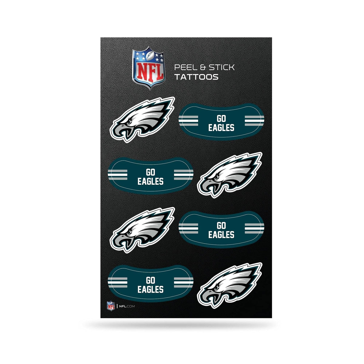 Rico Industries NFL Philadelphia Eagles Peel and Stick Tattoos front view