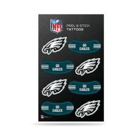 Rico Industries NFL Philadelphia Eagles Peel and Stick Tattoos front view