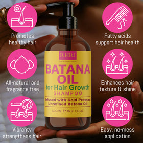 Rida Hair Research Institute Batana Oil Shampoo bottle close-up