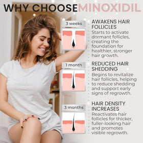 Rida Minoxidil foam application on scalp