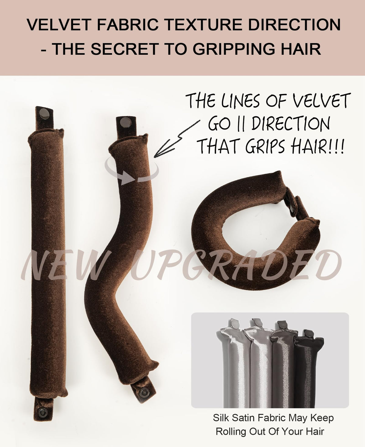 RIFFIN heatless curlers displayed on a vanity