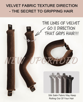 RIFFIN heatless curlers displayed on a vanity