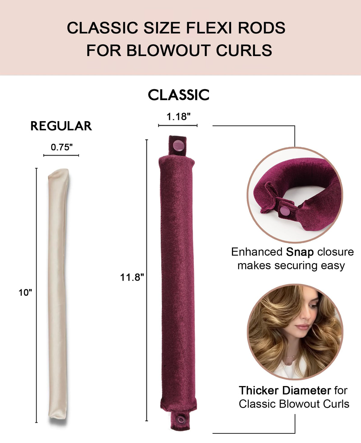RIFFIN heatless curlers displayed with satin silk head scarf