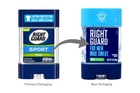 Right Guard Sport Antiperspirant Deodorant Clear Gel 3 oz application