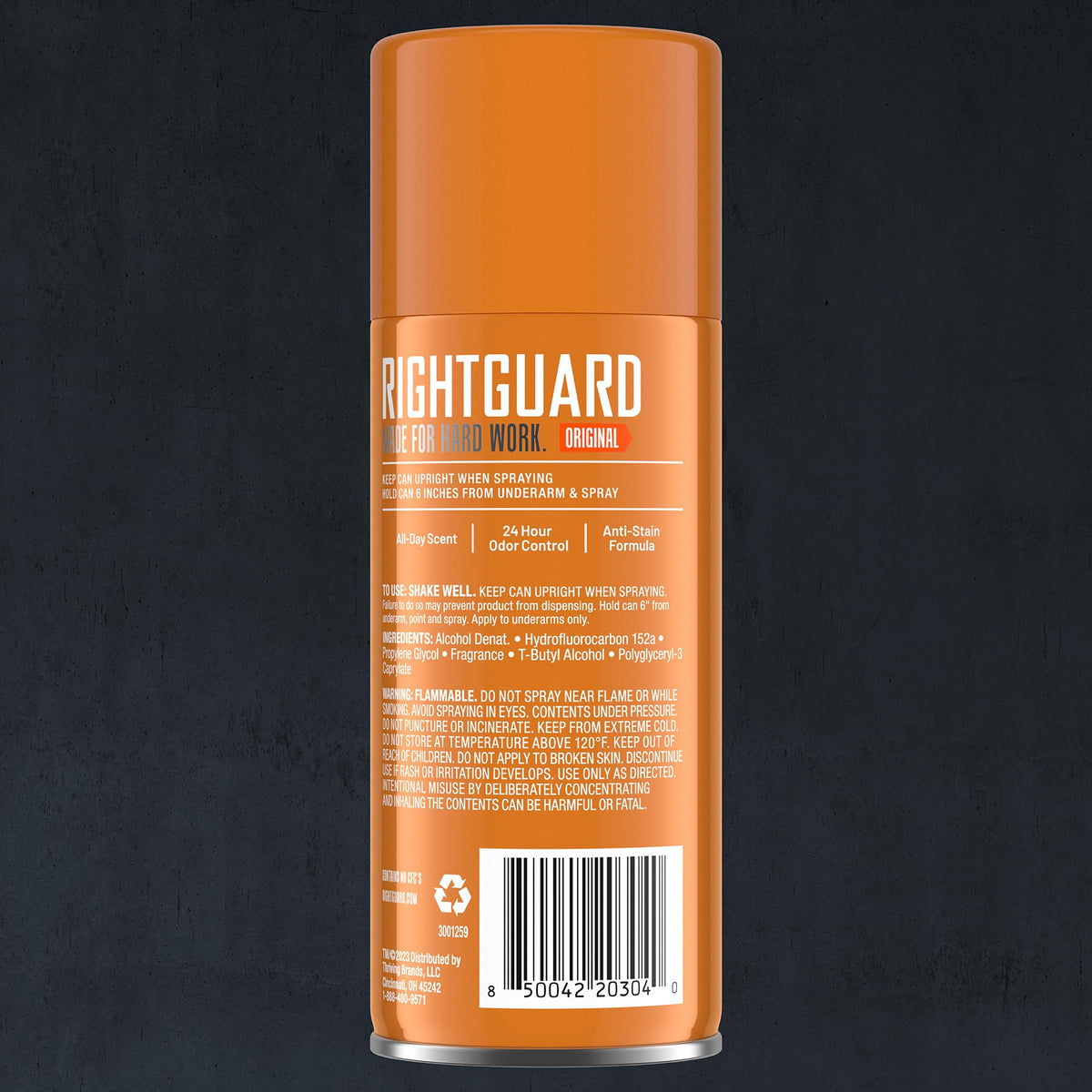 Right Guard Sport Deodorant Spray packaging in a 3-pack