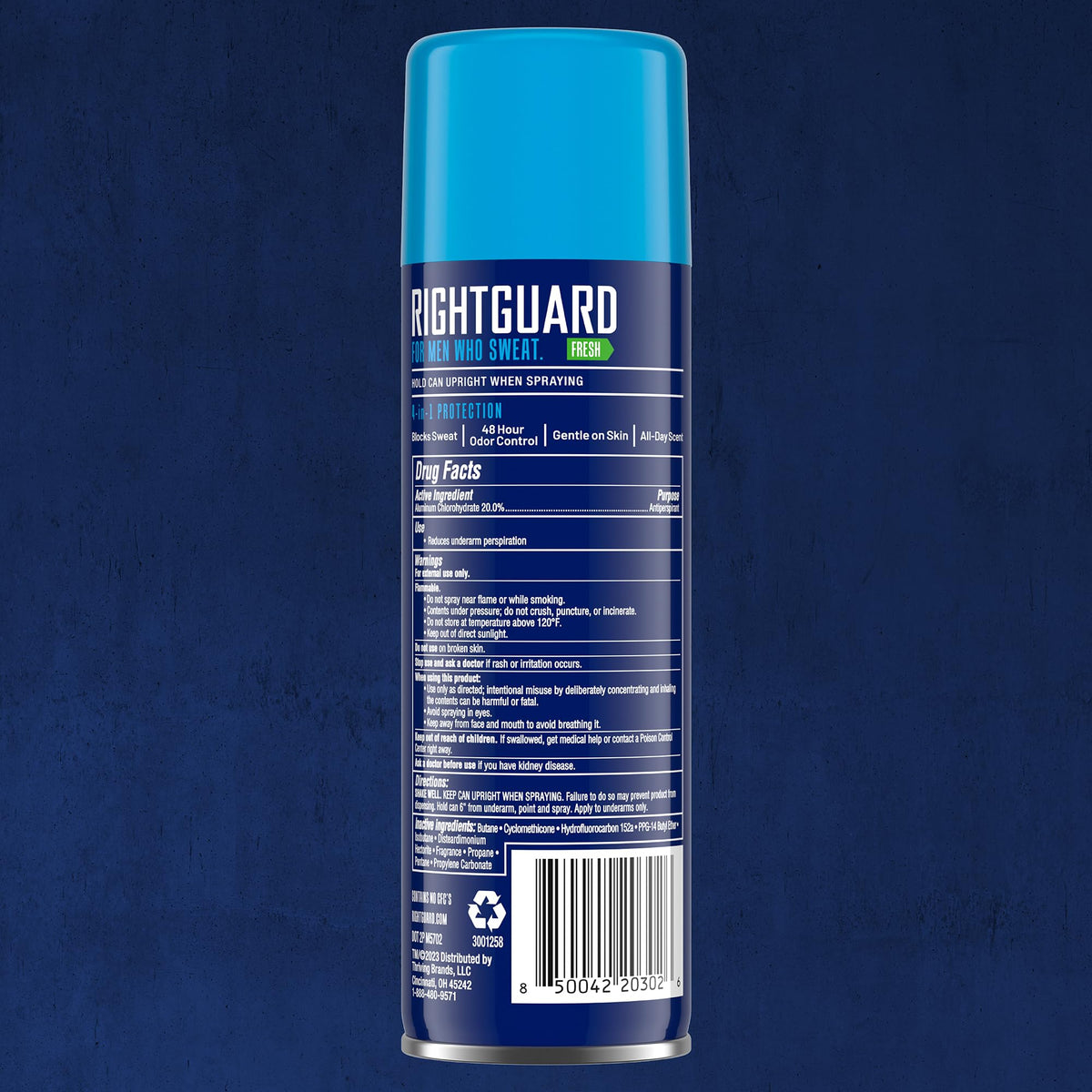 Right Guard Sport Fresh Scent Antiperspirant deodorant spray back view